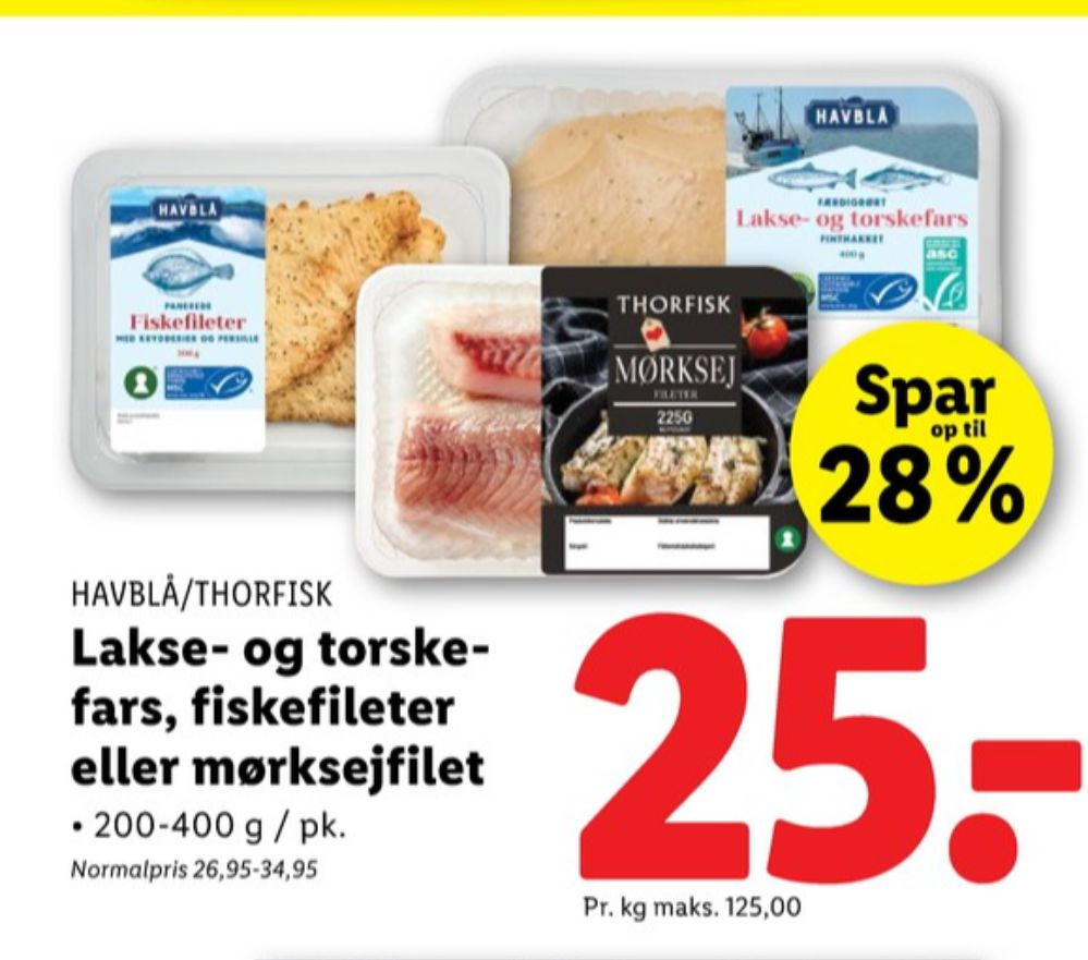 Havblå, Fiskefilet