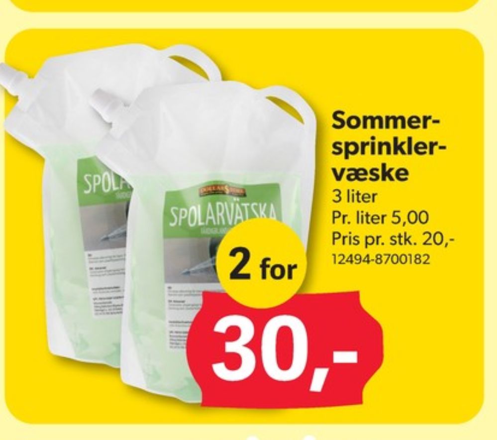 Dollarstore, Sprinklervæske