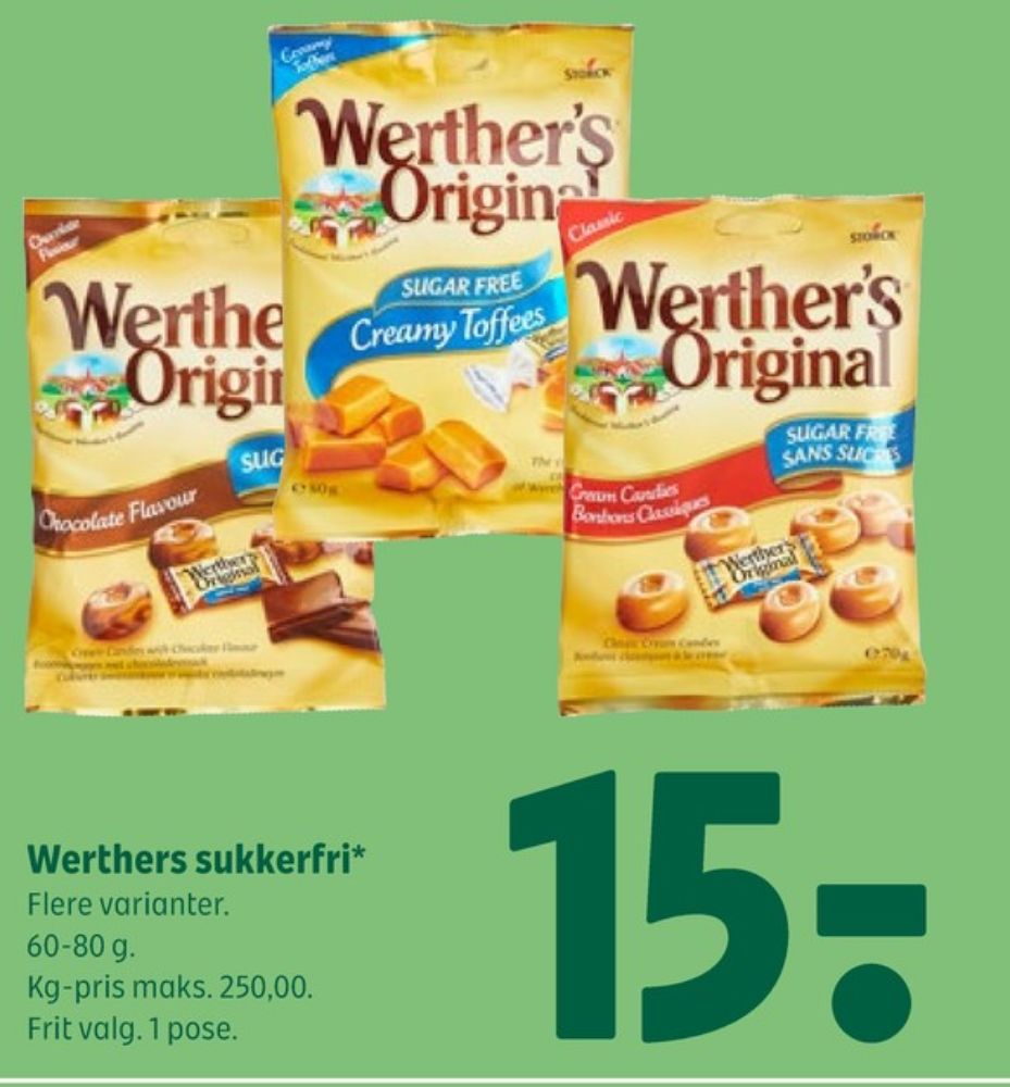 Werthers Original, Karameller Chocolate Flavour