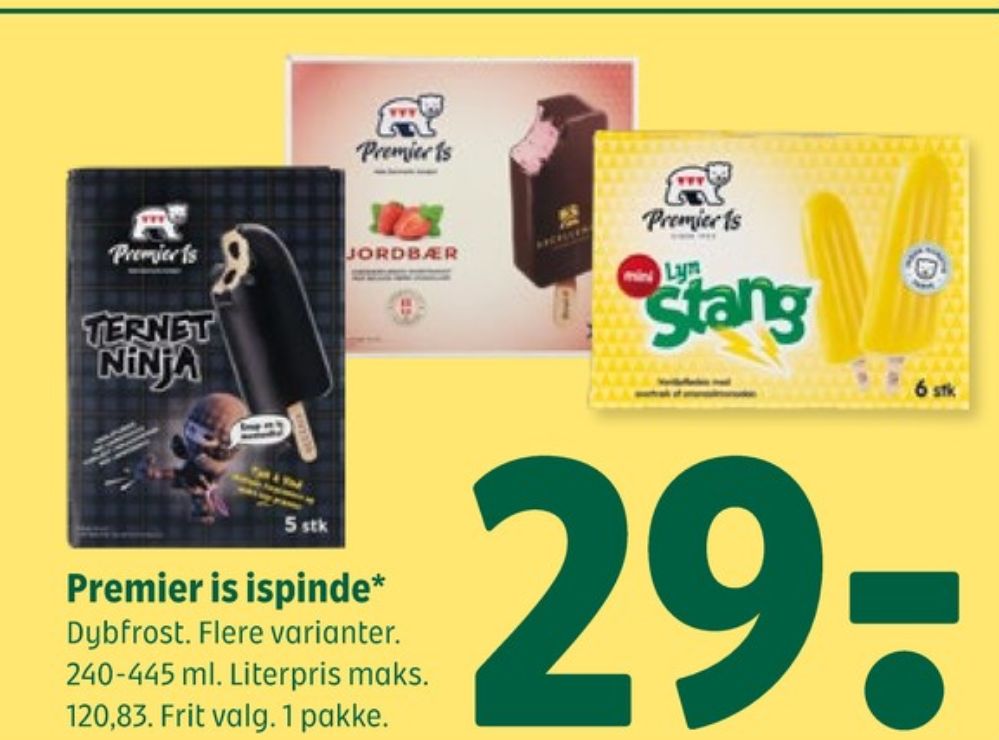 Premier, Lynstang ispinde