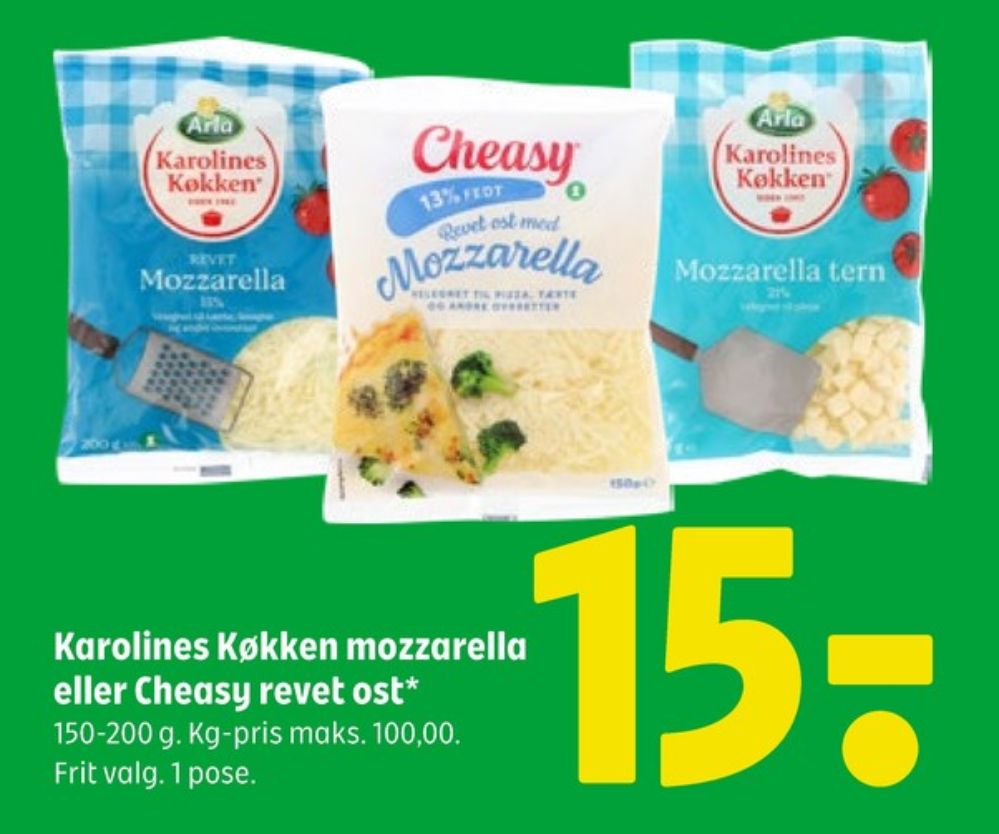 Karolines, Revet ost Mozzarella