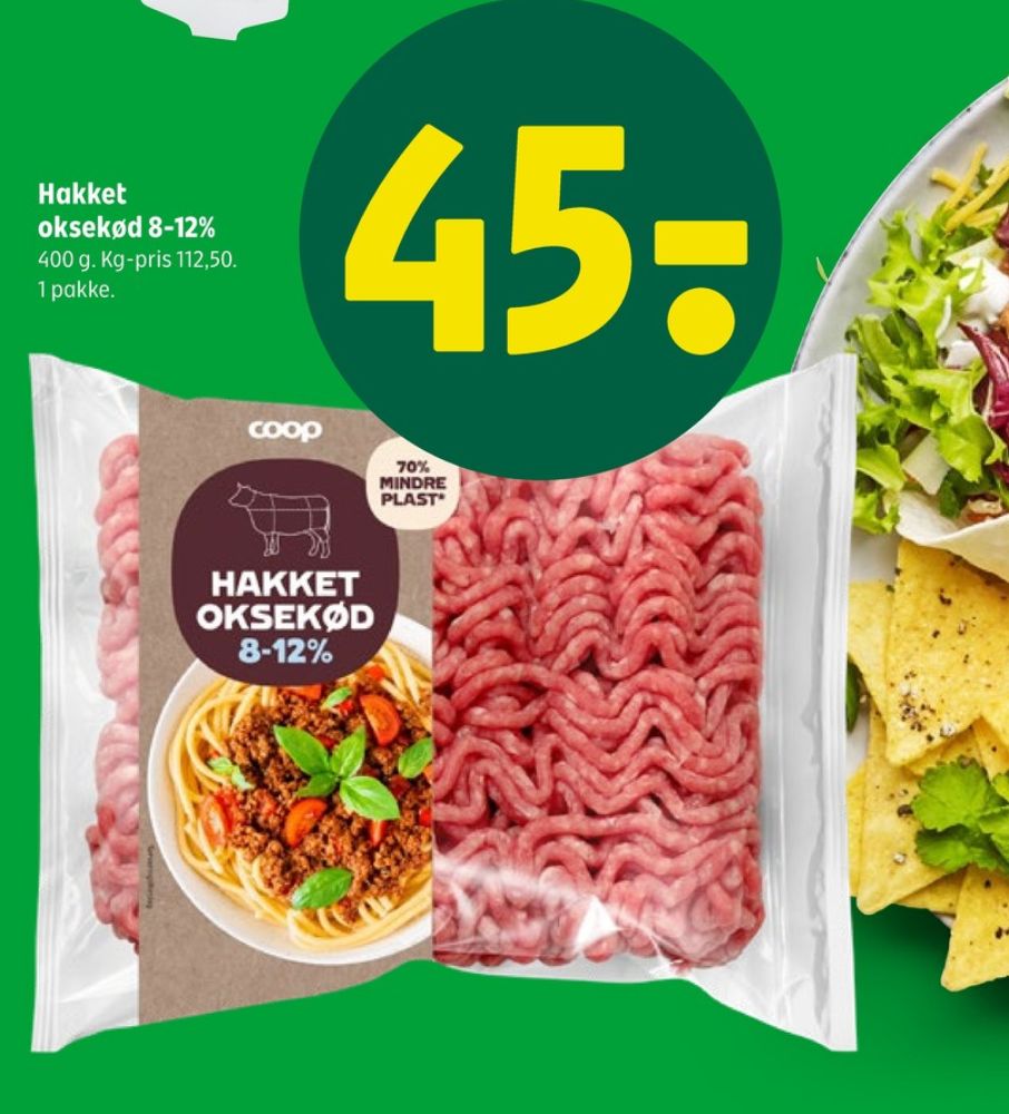 Coop, Hakket oksekød 8-12%