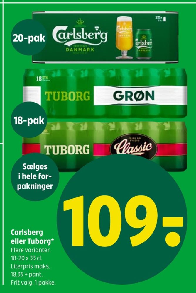Tuborg Classic, Øl 18 pk.