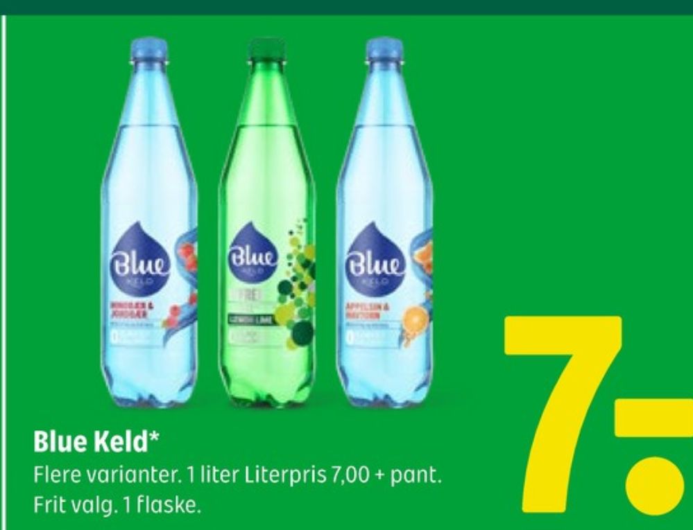 Blue Keld Hindbær & Jordbær, Mineralvand med brus, hindbær og jordbær
