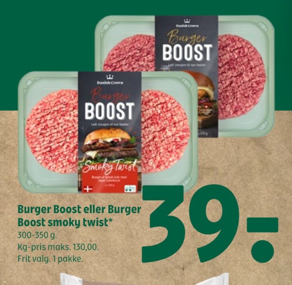 Danish Crown Burger Boost, Hakkebøffer