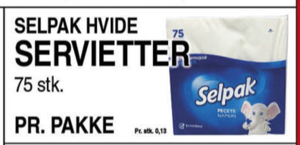 Selpak, Servietter