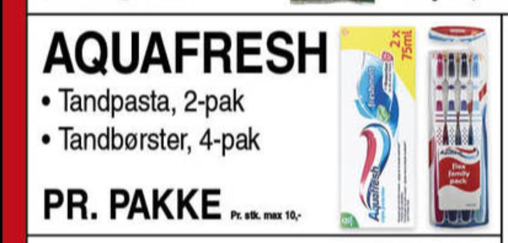 Aquafresh, Tandbørste