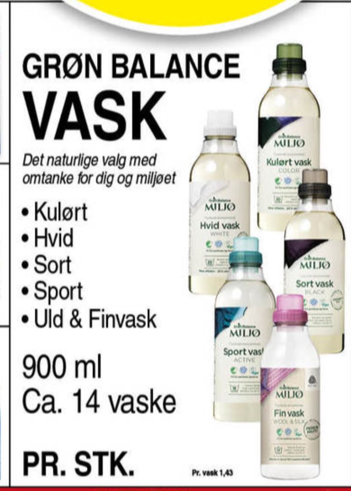 Grøn Balance, Vaskemiddel-flydende