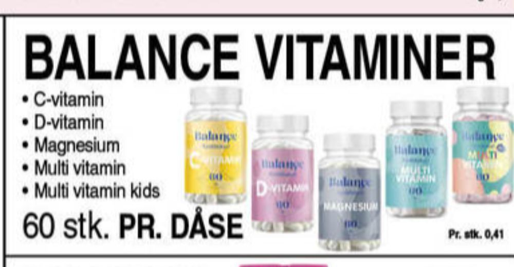 Balance, Vitaminer