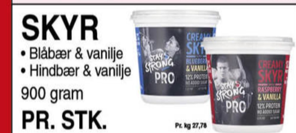 Stay Strong, Hindbær & Vanilje Skyr 