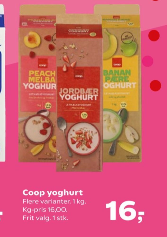Coop 365 hverdag, Pære & Banan Yoghurt 