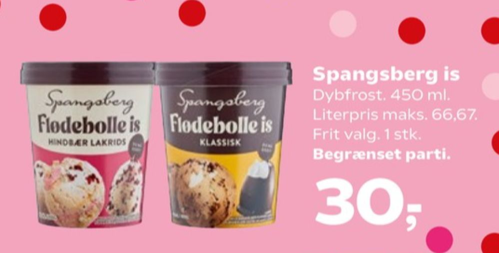 Spangsberg, Flødebolle is Hindbær Lakrids