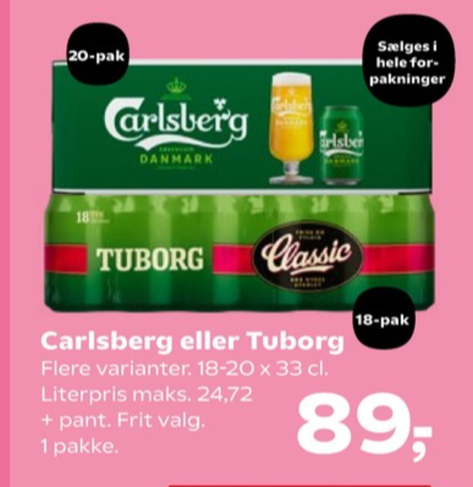 Tuborg Classic, Øl 18 pk.