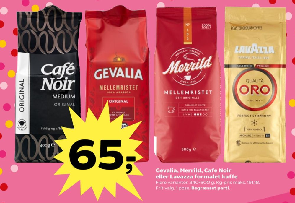 LavAzza Qualita Oro, Kaffe Formalet