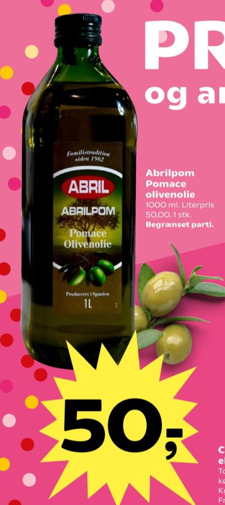 Abrilpom , Olivenolie