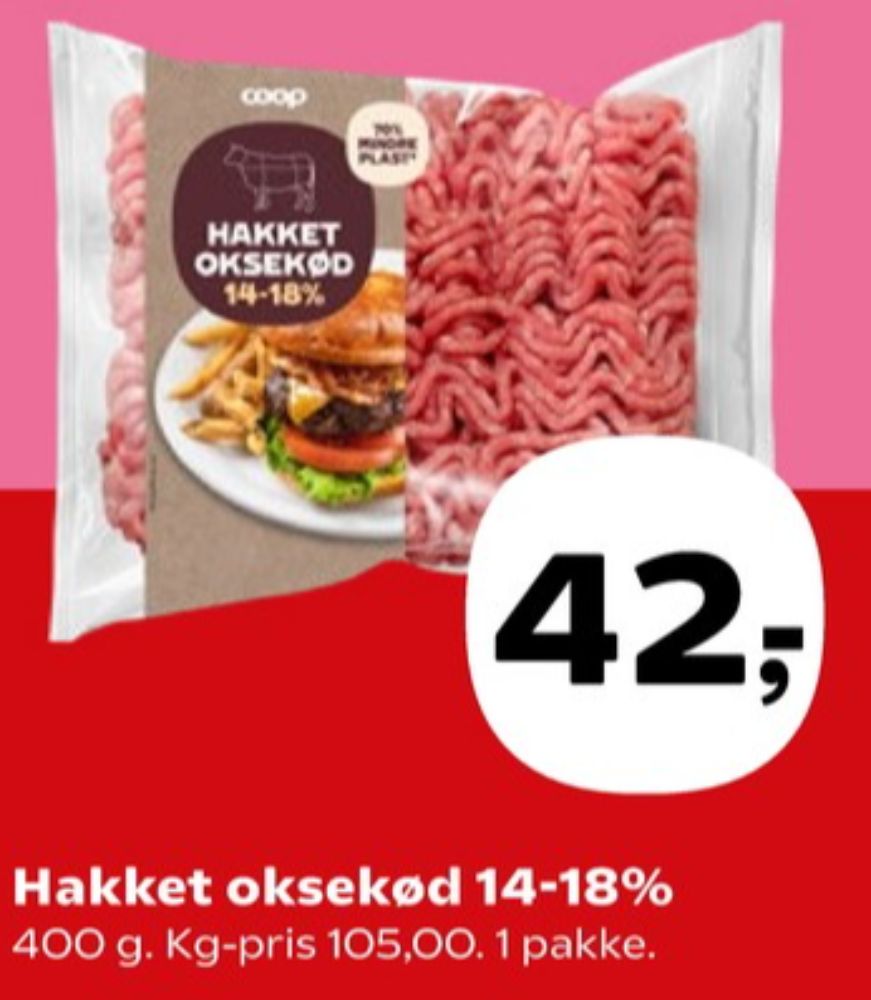 Coop, Hakket oksekød 14-18%