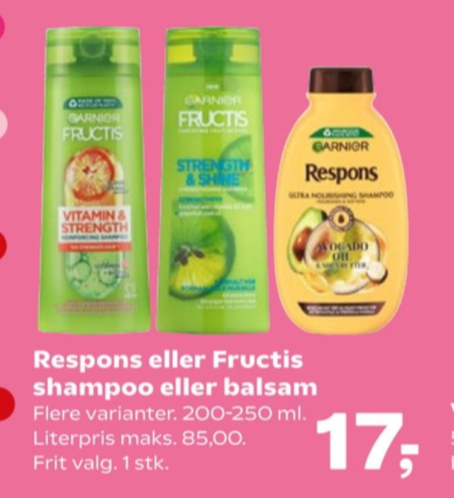 Garnier Fructis, Shampoo