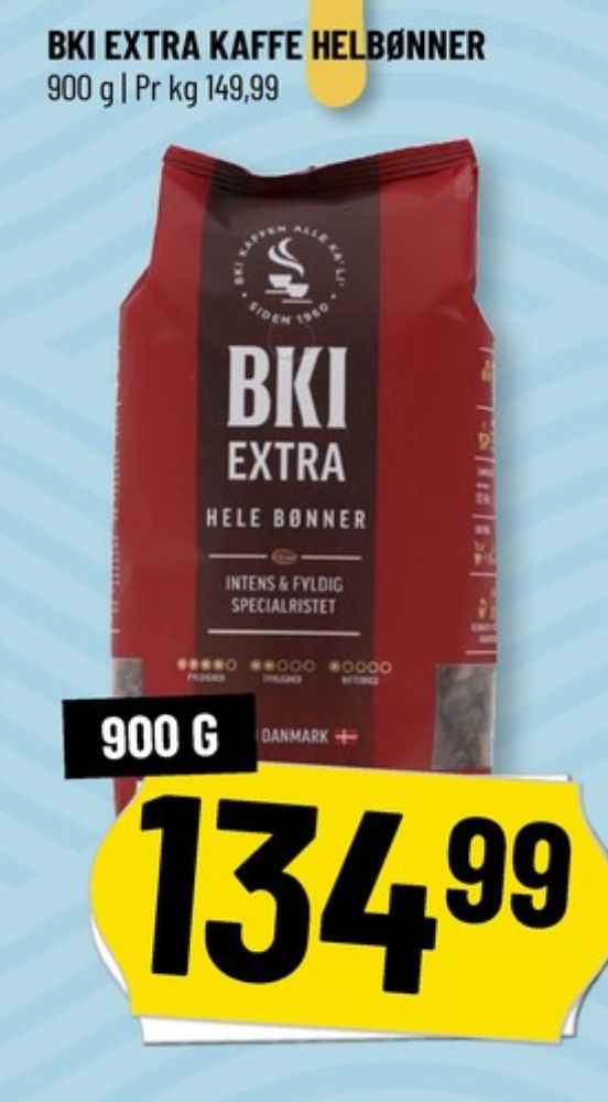 BKI Extra, Kaffebønner