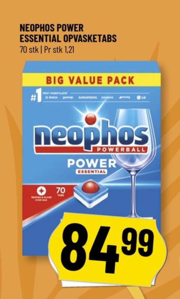 Neophos, Maskinopvask-tabs