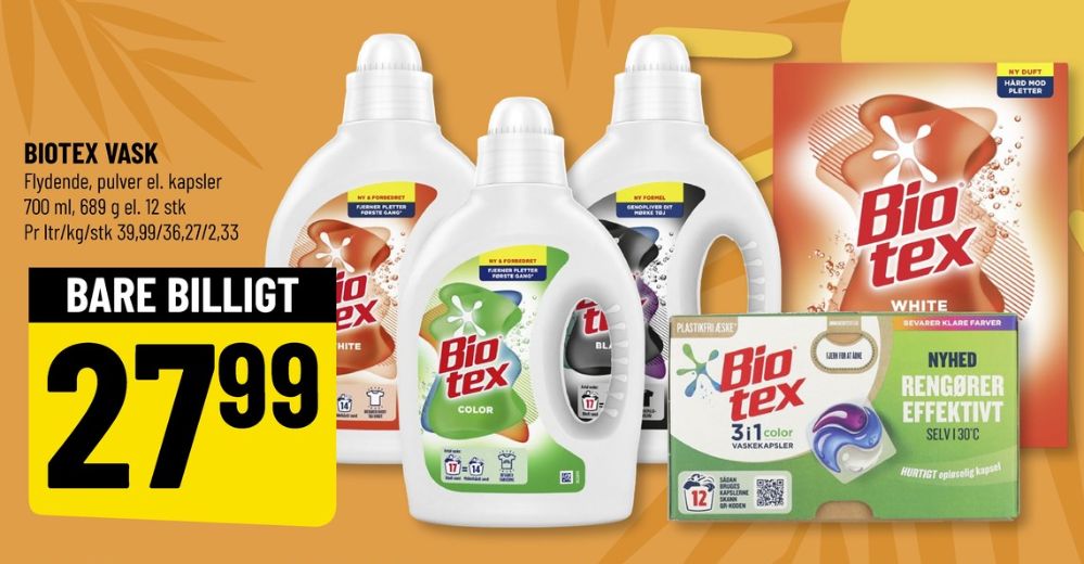 Biotex, Vaskemiddel-flydende