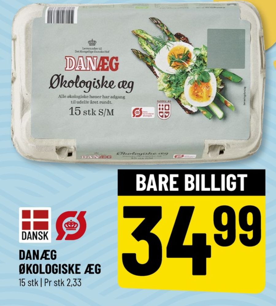 Danæg, Økologiske æg S/M