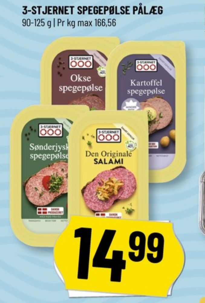 3-stjernet Gul bordpak, Salami