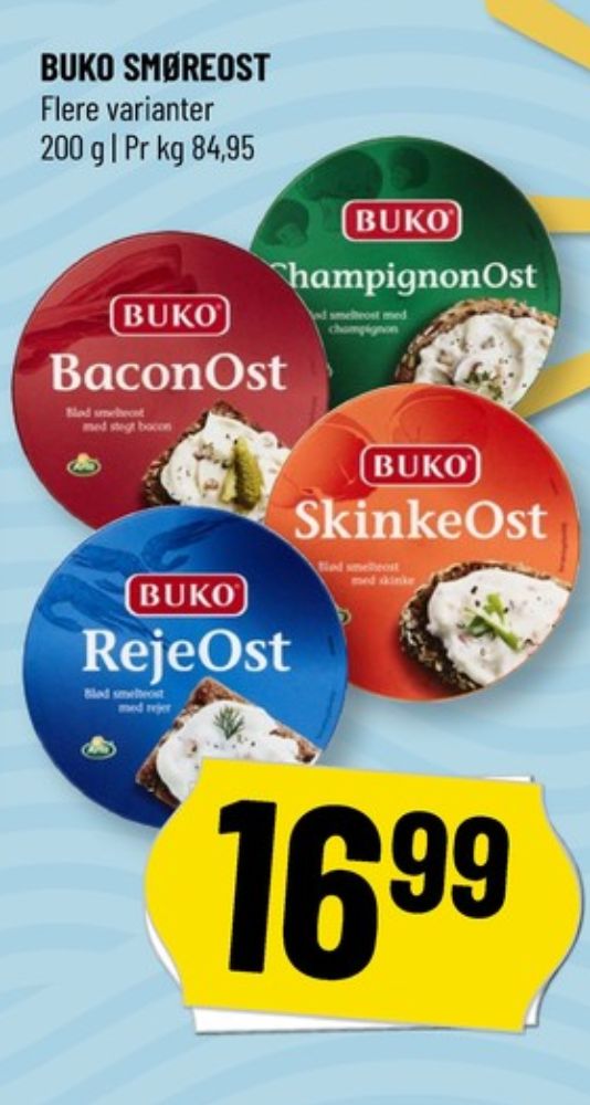Buko Smelte, Smøreost Rejeost