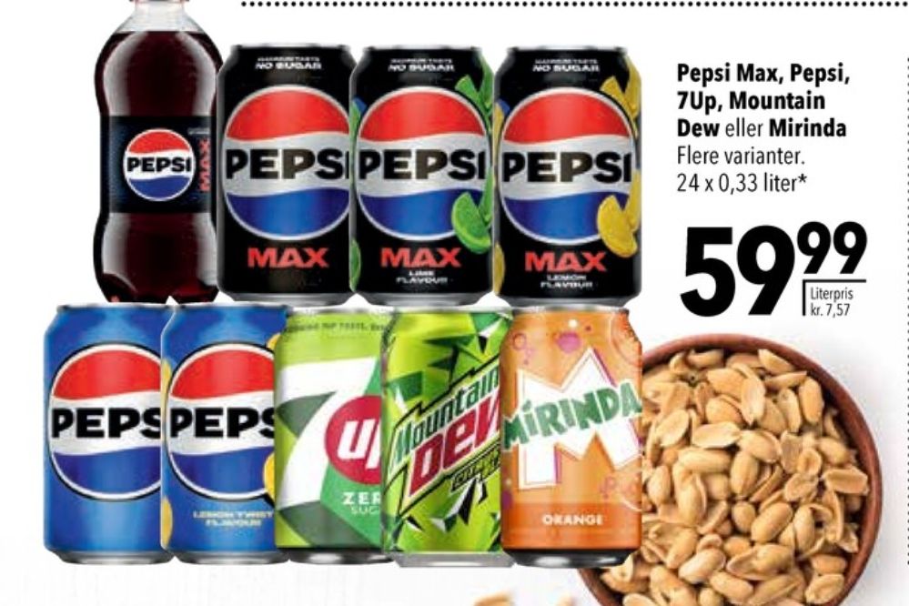 Pepsi Max Lemon, Cola 24 pk.