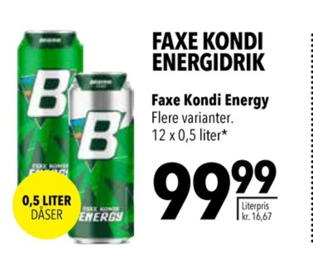 Faxe Kondi Energy, Energidrik 12 pk.