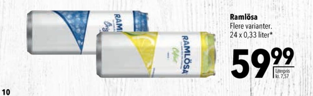 Ramlösa Citrus, Mineralvand med brus 24 pk.