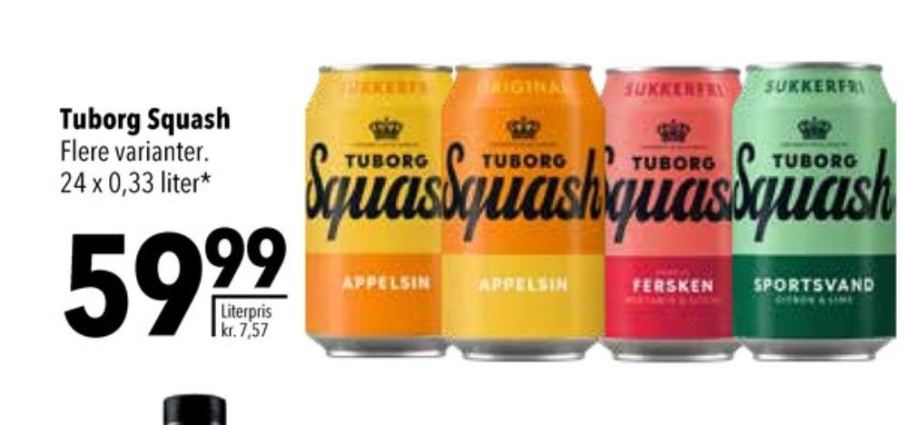 Tuborg Squash, Appelsinsodavand 24 pk.