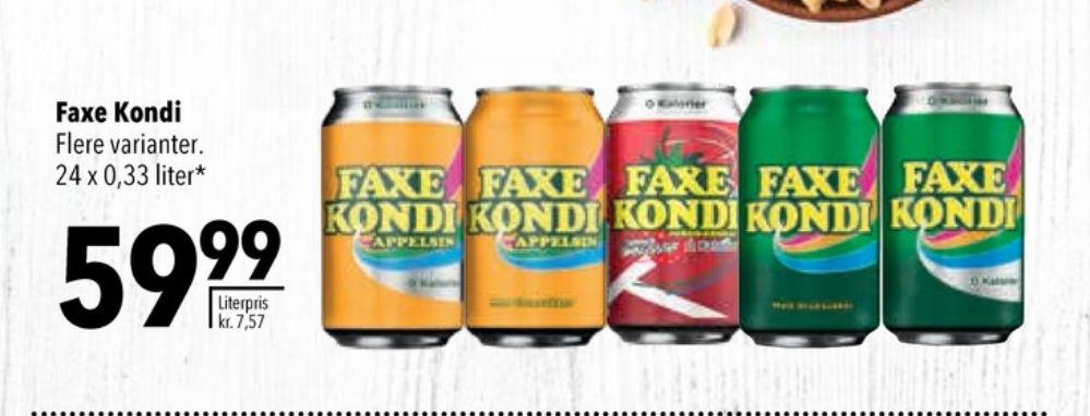 Faxe Kondi 0 Kalorier, Sportssodavand 24 pk.