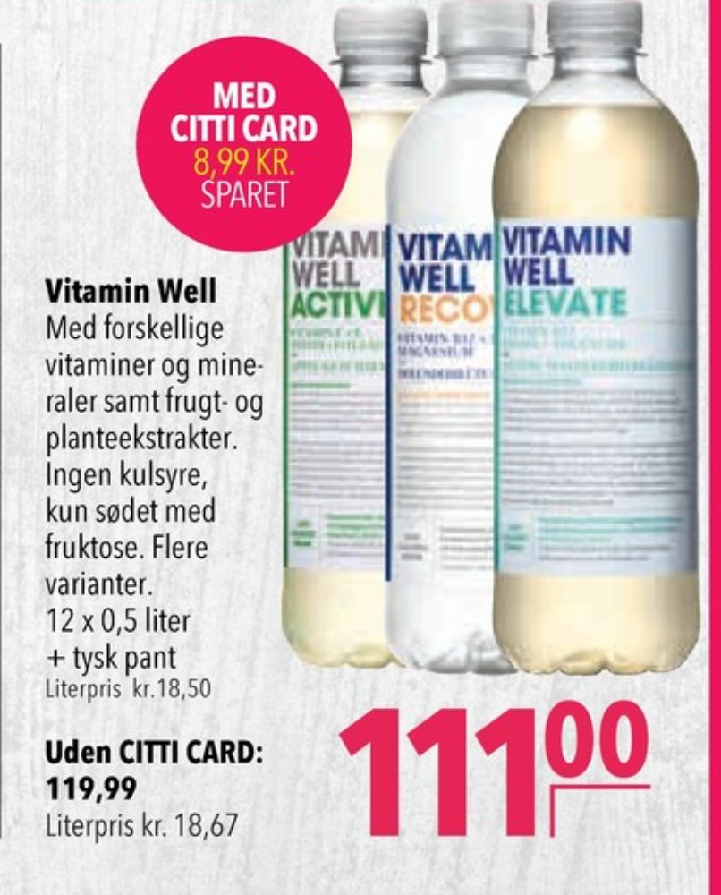 Vitamin Well Elevate, Vitamindrik