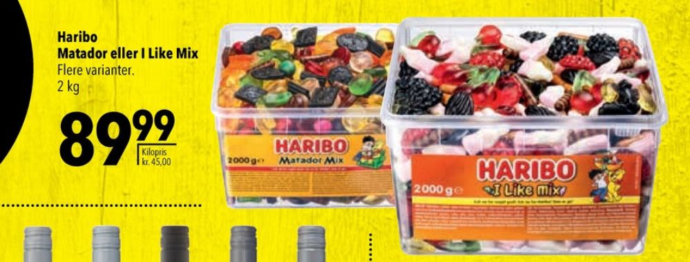 Haribo Matador Mix, Slikbøtter