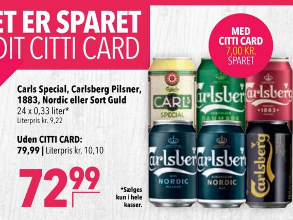 Carlsberg Nordic Ale, Øl - Alkoholfri 24 pk.