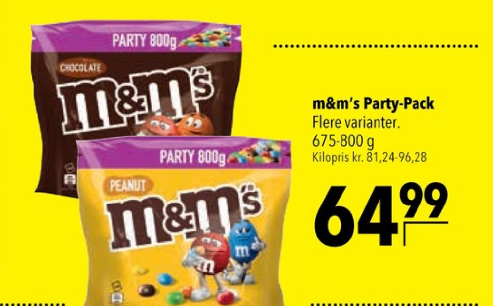 M&Ms, Chokoladepastiller Peanut