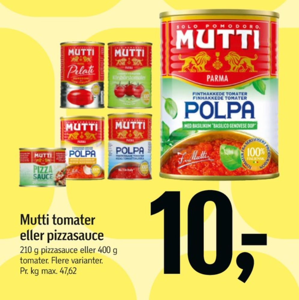 Mutti, Tomater