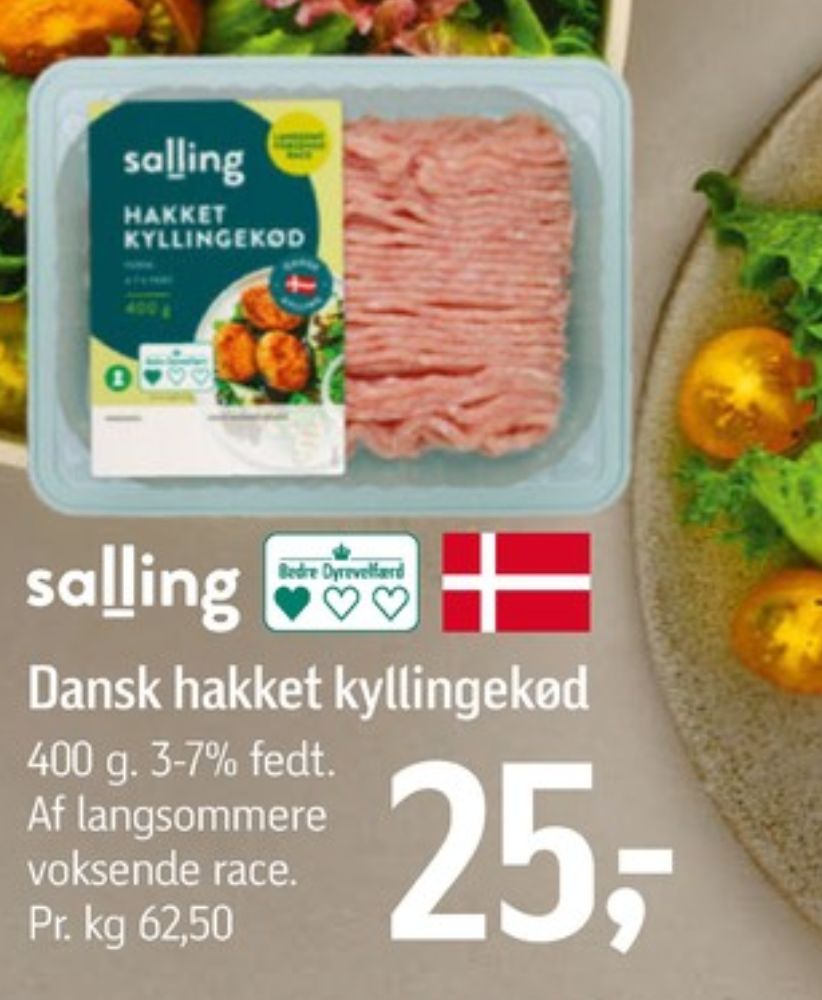 Salling, Hakket kylling 3-7%
