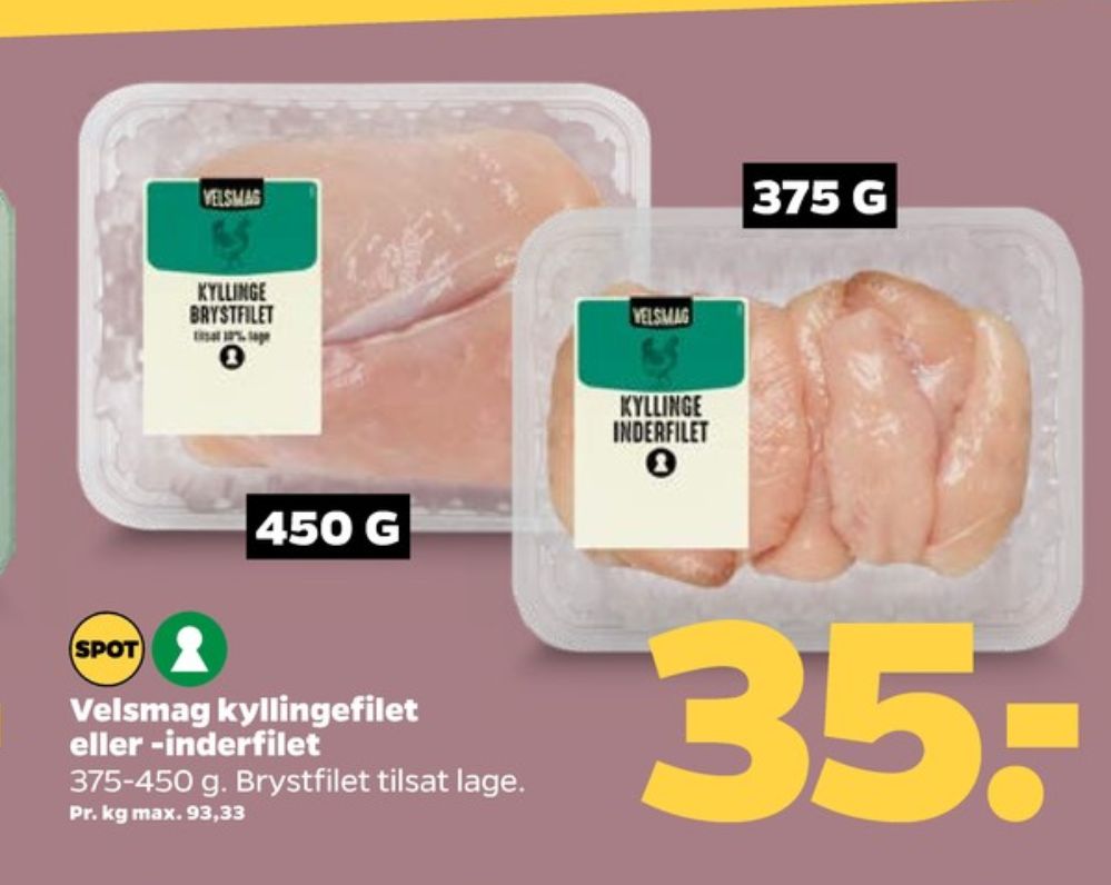 Velsmag, Kyllingebrystfilet