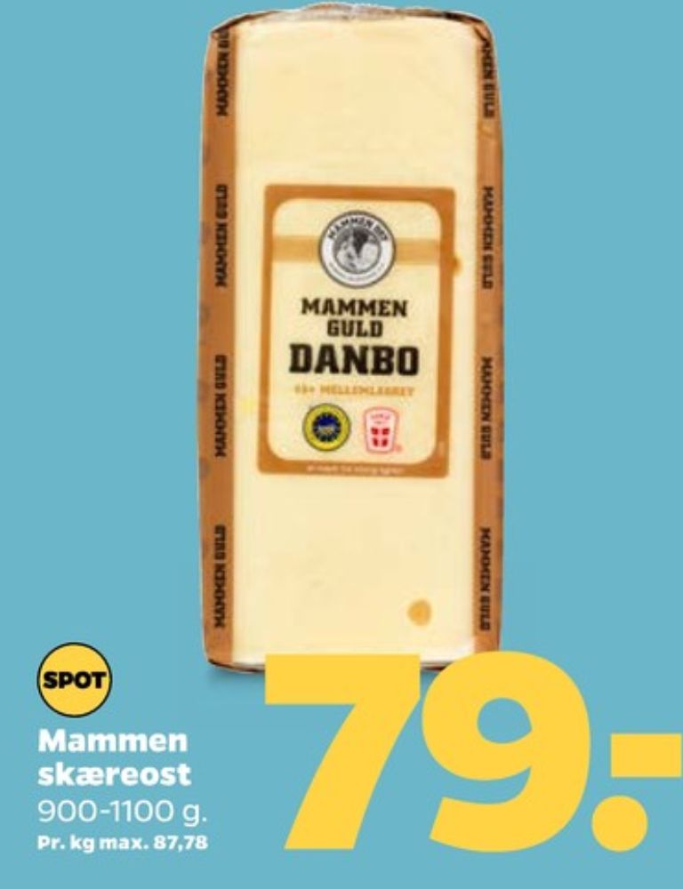 Mammen, Skæreost Danbo Mellemlagret 45+