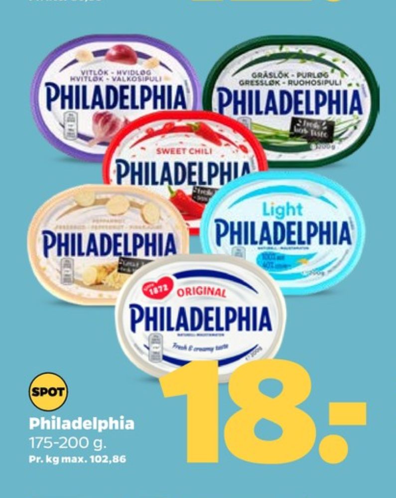 Philadelphia, Flødeost Light