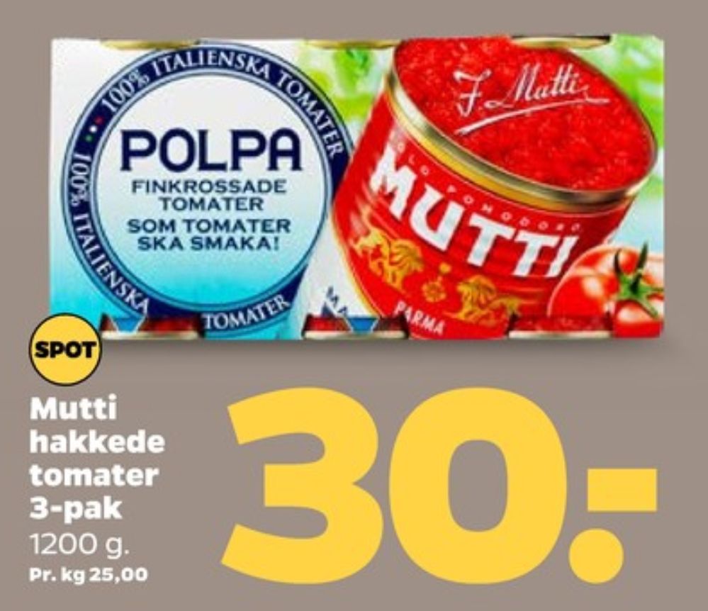 Mutti, Tomater