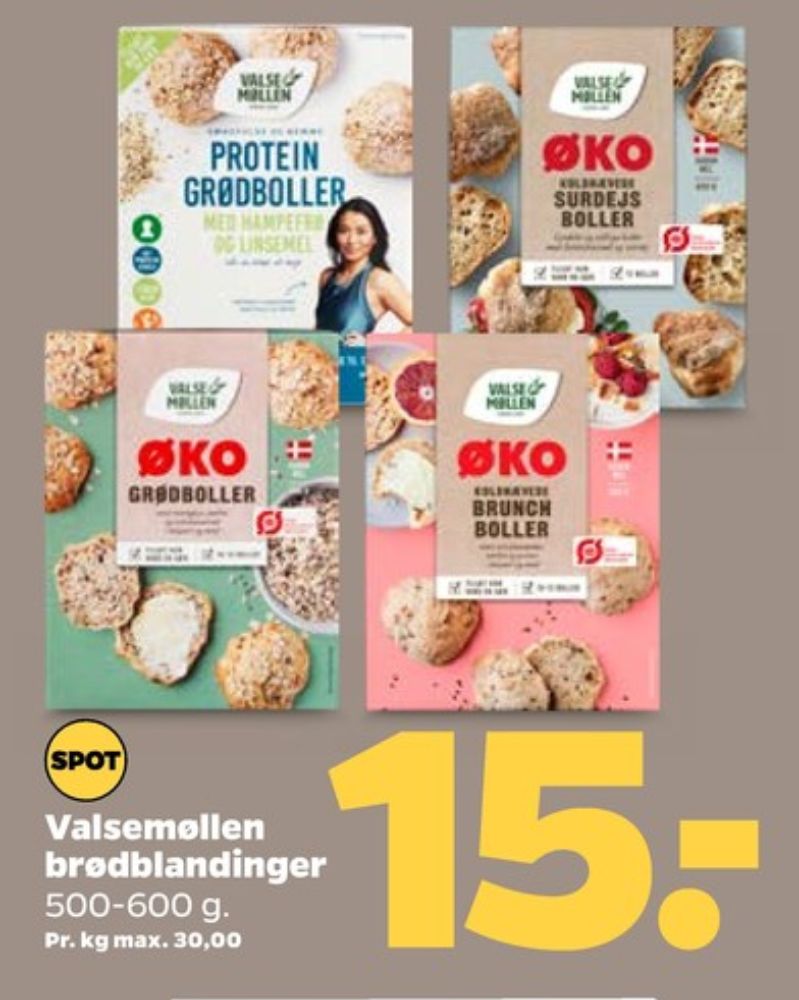 Valsemøllen, Surdejsboller Koldhævet Melblanding