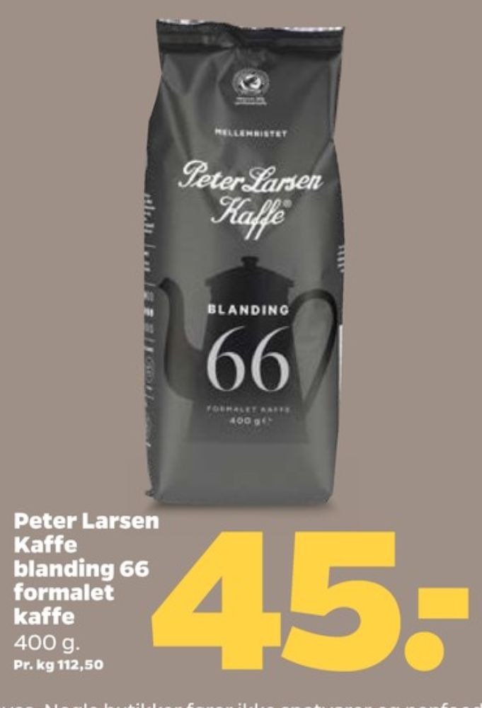 Peter Larsen Blanding 66, Kaffe Formalet