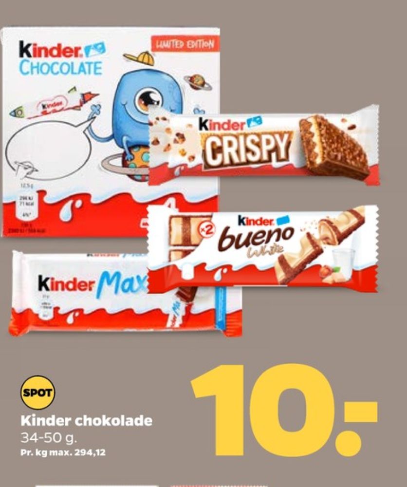 Kinder Chocolate Limited Edition, Chokoladestænger For You I Would Catch a Star