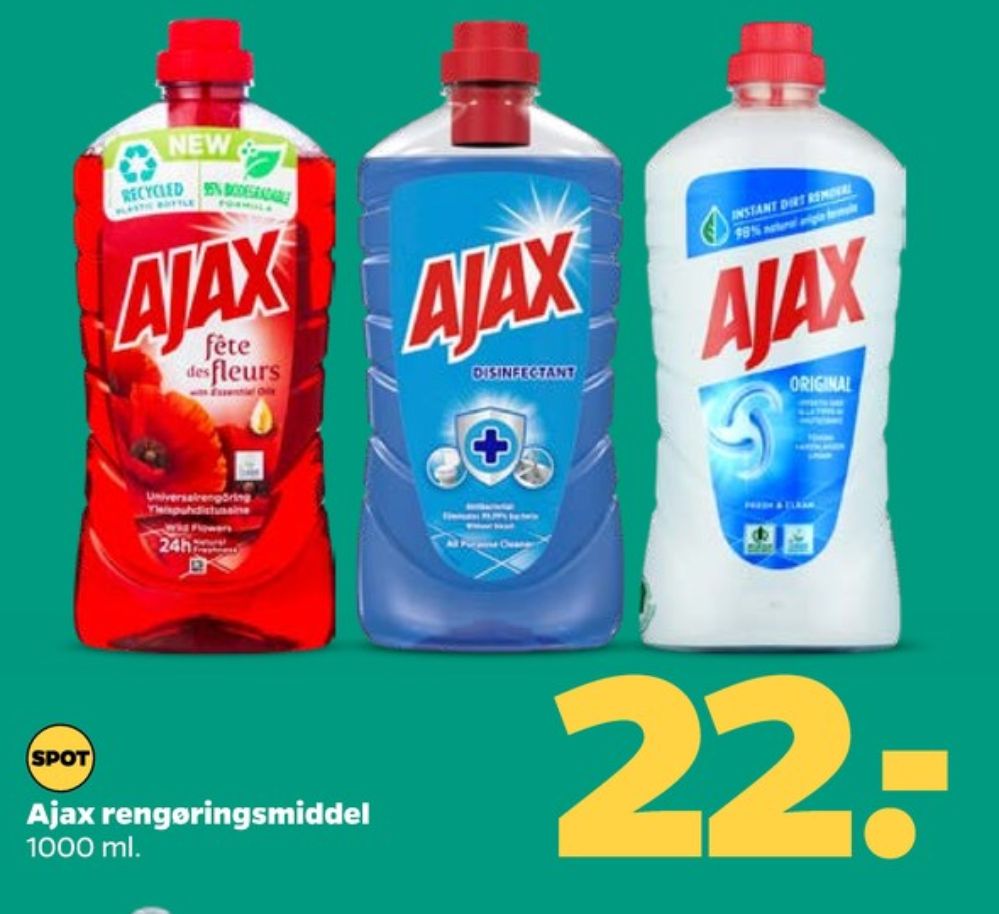 Ajax, Rengøring - universal