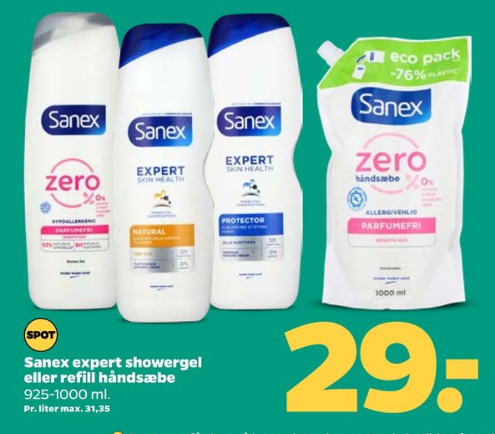 Sanex, Flydende sæbe