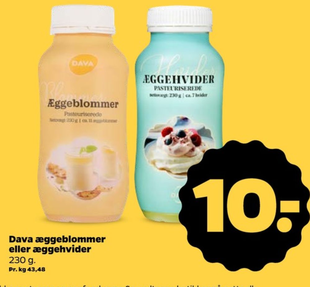 DAVA Foods, Pasteuriserede æggeblommer