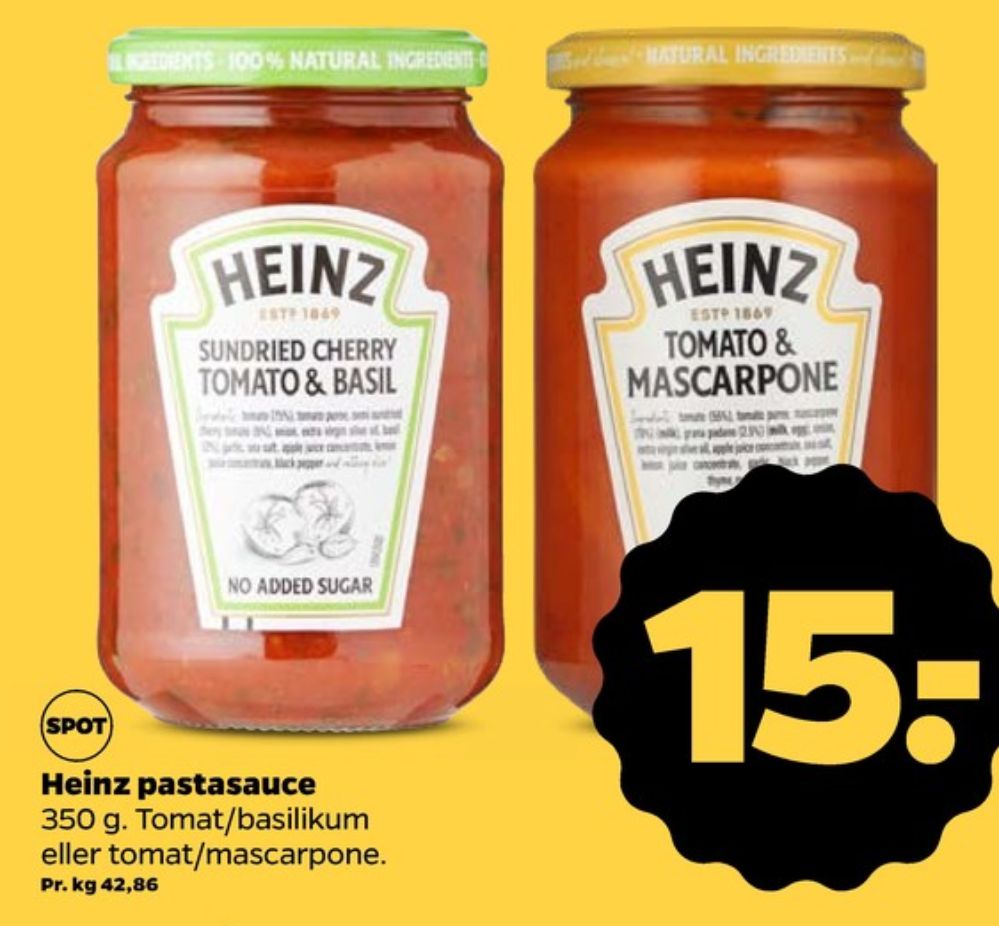 Heinz, Pastasauce Tomato & Basil