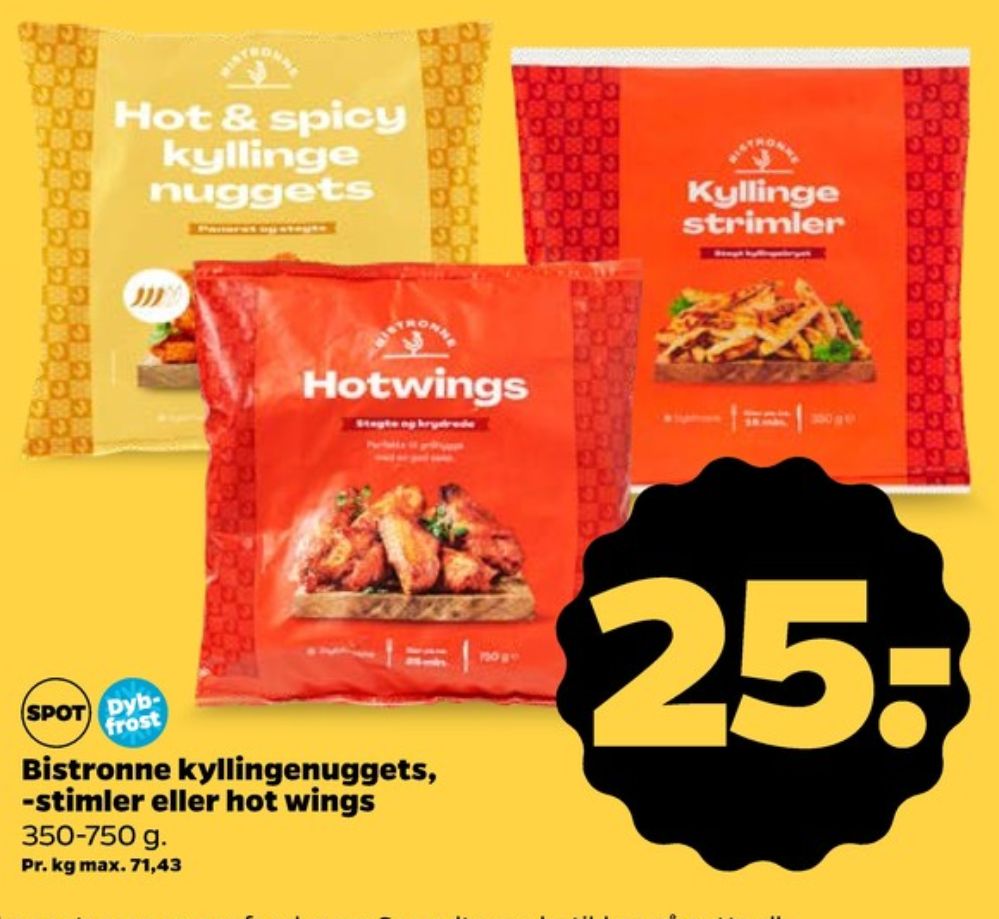 Bistronne, Kyllingenuggets